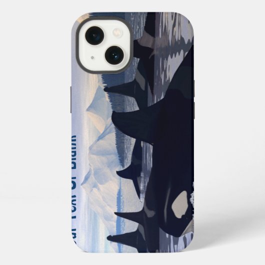 Helles Wasser Orca iPhone Hülle (Rückseite)