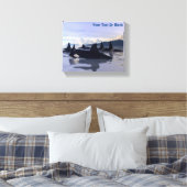 Helles Wasser Orca Leinwanddruck (Insitu (Schlafzimmer))