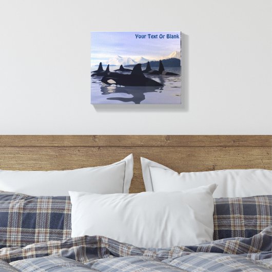 Helles Wasser Orca Leinwanddruck (Insitu (Schlafzimmer))