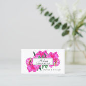 Helles Wasser Pink Peonies Stylist, Schönheit Visitenkarte (Stehend Vorderseite)