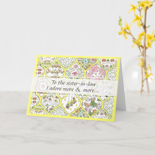 Helles Wasserfarben Floral Schwiegervater Geburtst Karte (Gelbe Blume)