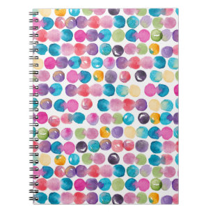 Helles Wasserfarbspritzer-Notizbuch Notizblock