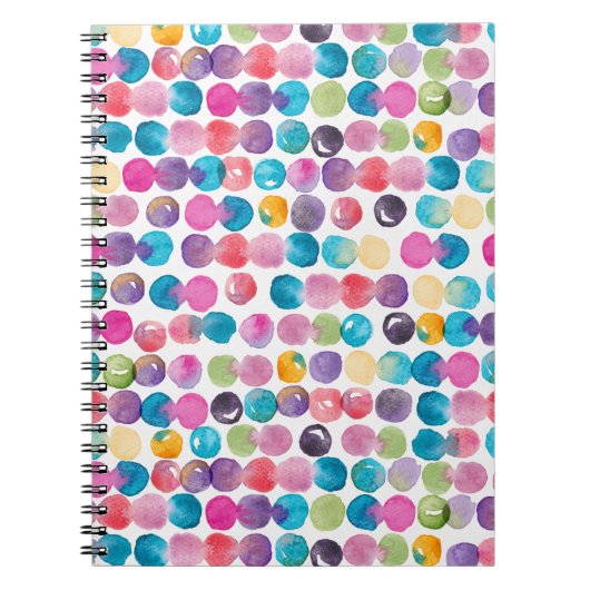 Helles Wasserfarbspritzer-Notizbuch Notizblock (Vorderseite)