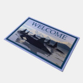 Helles Water Orca - Willkommen Fußmatte (Schrägansicht)