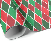 Helles Weihnachts-Geometric-Harlekin Geschenkpapier (Rolleneckpunkt)
