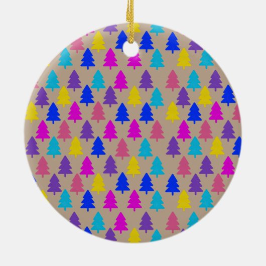 Helles Weihnachtsbaum Muster Ornament (Hinten)