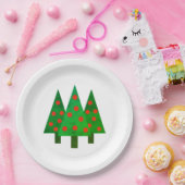 Helles Weihnachtsfest auf Weiß Pappteller (Party)