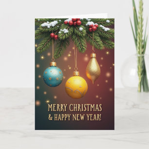 Helles Weihnachtsornament Bokeh Karte