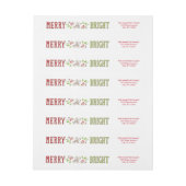 Helles Weihnachtswraparound-Adressenlabel (Bogen)