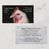 Helles weißes Henne-Foto Sussex Visitenkarte (Vorne/Hinten)