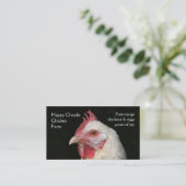 Helles weißes Henne-Foto Sussex Visitenkarte (Stehend Vorderseite)