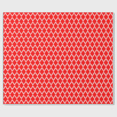 Helles, weißes marokkanisches Quatrefolienmuster # Geschenkpapier (Flach)