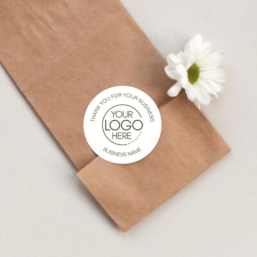 Helles White Business Vielen Dank Runder Aufkleber