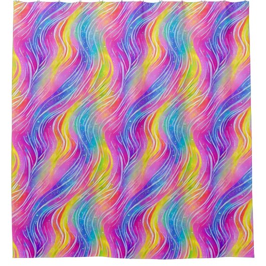 Helles Wirbles Muster Duschvorhang (Vorderseite)