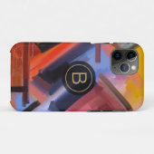 Helles zeitgenössisches Kunstwerk Rot Orange Pink  Case-Mate iPhone Hülle (Rückseite (Horizontal))