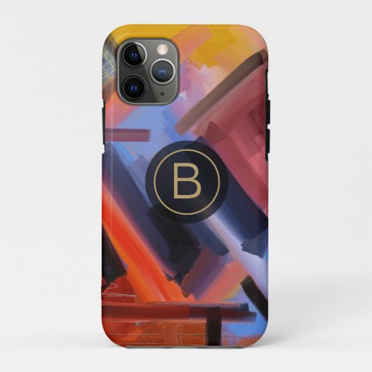 Helles zeitgenössisches Kunstwerk Rot Orange Pink  Case-Mate iPhone Hülle (Rückseite)