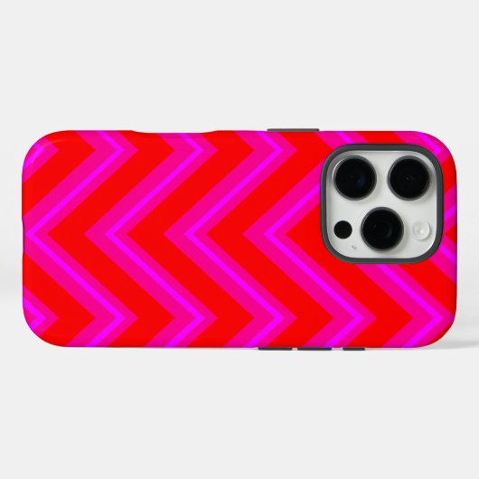 Helles Zickzack Muster Case-Mate iPhone Hülle (Rückseite (Horizontal))