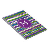 Helles Zickzack Muster mit Monogramm Notizblock (Rechte Seite)