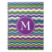 Helles Zickzack Muster mit Monogramm Notizblock (Vorderseite)