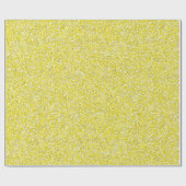 Helles Zitronengelb Glitzern Weiß Glitter Muster Geschenkpapier (Flach)