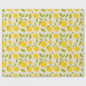 Helles Zitronenmuster - frisch gelbe Zitrusfrüchte Geschenkpapier (Flach)