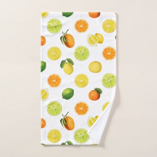 Helles Zitrusfrucht-Erfrischungsmuster Badhandtuch Set (Handtuch)