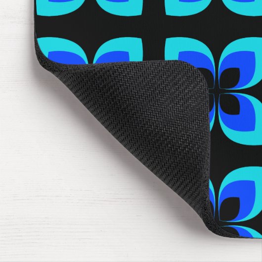 Helles, zweifarbiges, blaues Blume-Muster Mousepad (Ecke)