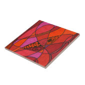 Hellfarben abstrakt in heißen Orangen Fliese (Seite)