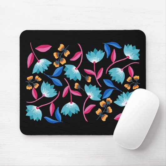 Hellfarbene Abstrakte Blüte Mousepad (Mit Mouse)