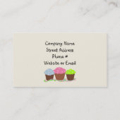 Hellfarbene Cupcakes Visitenkarte (Rückseite)