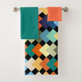 Hellfarbene Diamanten Badetuch Set (Insitu)