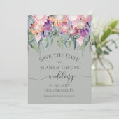 Hellfarbene exotische Protea-Blume Save the Date Ankündigung (Stehend Vorderseite)