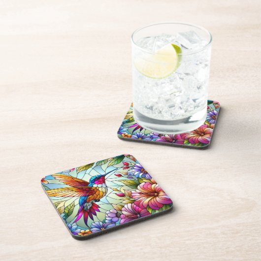 HELLFARBENE GLASHEIZBIREN GETRÄNKEUNTERSETZER (Rechte Seite)