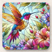 HELLFARBENE GLASHEIZBIREN GETRÄNKEUNTERSETZER (Vorderseite)