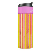 Hellfarbene Grunge Streifen Personalisiert Thermosbecher (Nach links gedreht)