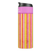 Hellfarbene Grunge Streifen Personalisiert Thermosbecher (Nach rechts gedreht)