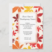 Hellfarbene Herbstlaube Erntedank Dinner Einladung (Vorderseite)