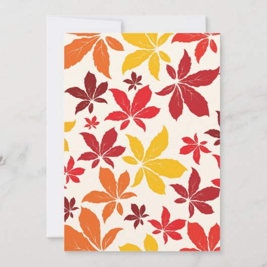 Hellfarbene Herbstlaube Erntedank Dinner Einladung (Rückseite)