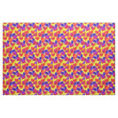Hellfarbene Herzen auf Gelb | Valentinstag Stoff (Fat Quarter (45,7 x 55,9 cm))