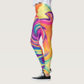 Hellfarbene Krawatte-Farbige Leggings (Links)