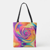 Hellfarbene Krawatte-Schultertasche Tasche (Rückseite)