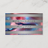 Hellfarbene Mode | gestreift Visitenkarte (Vorderseite)