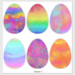 Hellfarbene Ostereier Aufkleber