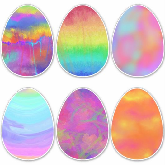 Hellfarbene Ostereier Aufkleber (Vorderseite)