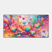 HELLFARBENE RAINBOWS UND LIEBE SCHREIBTISCHUNTERLAGE (Vorderseite)