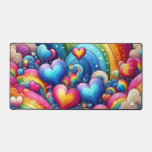 HELLFARBENE RAINBOWS UND LIEBE SCHREIBTISCHUNTERLAGE (Vorderseite)