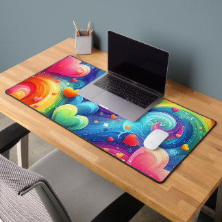 HELLFARBENE RAINBOWS UND LIEBE SCHREIBTISCHUNTERLAGE