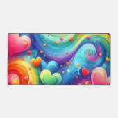 HELLFARBENE RAINBOWS UND LIEBE SCHREIBTISCHUNTERLAGE (Vorderseite)