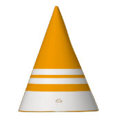 Hellfarbene, sonnige, gelbe Retro Streifen Partyhütchen (Rechts)