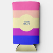 Hellfarbene Streifen - Sommer- Selters Dosenkühler (Vorderseite)